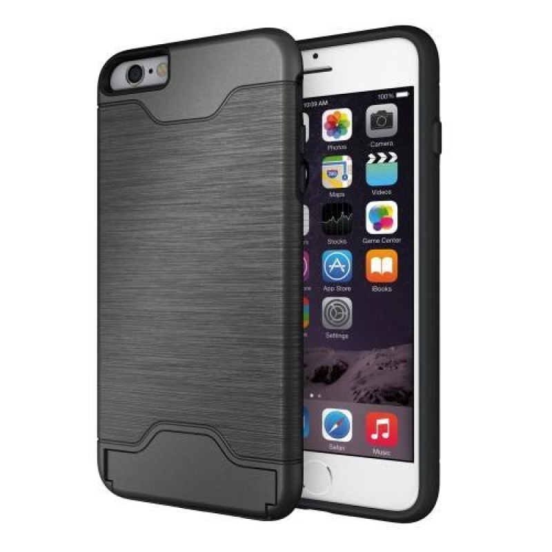 Tartós kefetáska rekesszel iPhone 6s Plus és 6 Plus készülékhez - ezüst színű