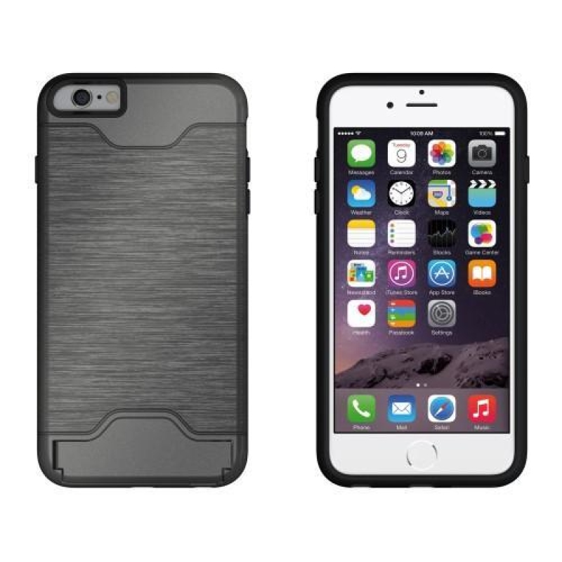 Tartós kefetáska rekesszel iPhone 6s Plus és 6 Plus készülékhez - ezüst színű