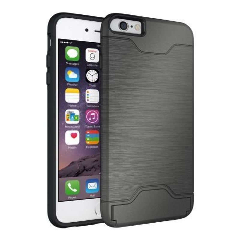 Tartós kefetáska rekesszel iPhone 6s Plus és 6 Plus készülékhez - ezüst színű