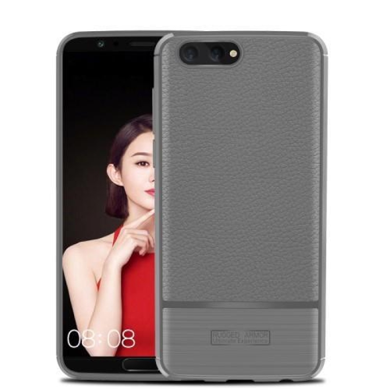 Ecsettel elegáns gél tok csiszolással a Honor View 10 - szürke