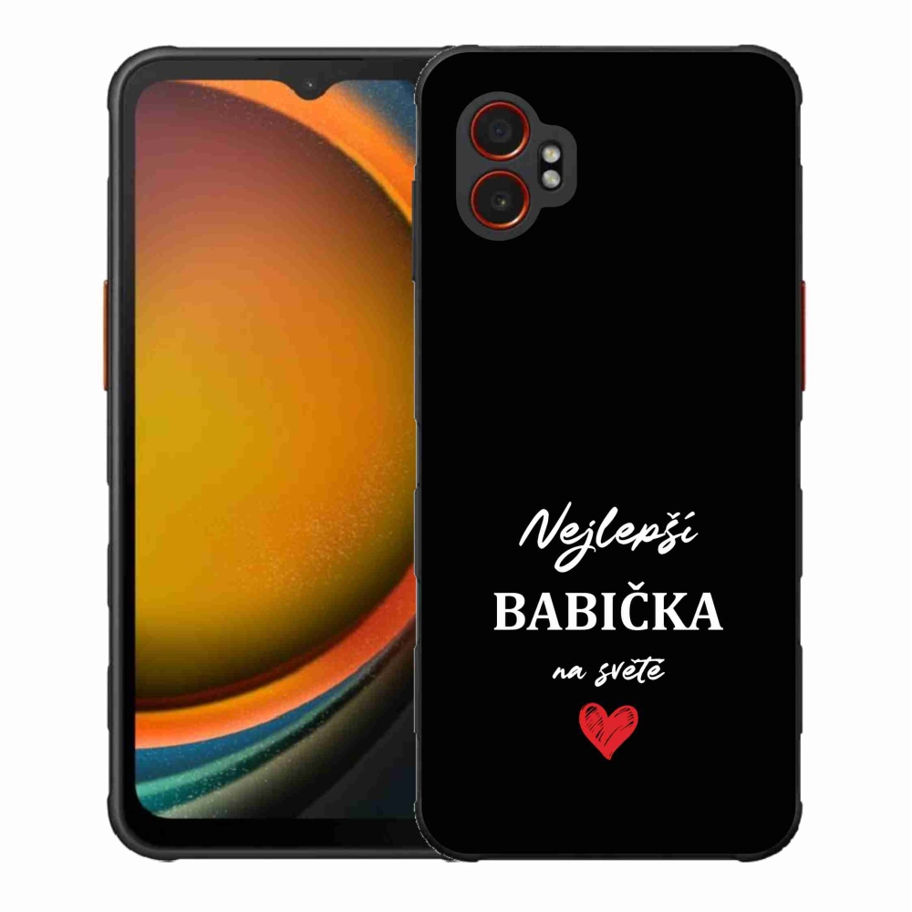 Gél borítás mmCase Samsung Galaxy Xcover 7 Pro - Best Grandma 1 fekete háttérrel