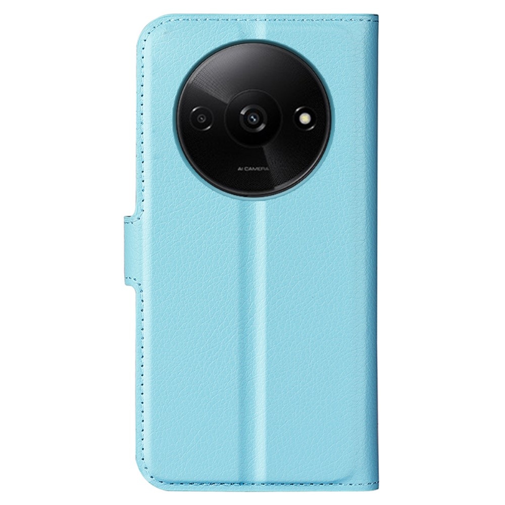 Litchi könyv tok Xiaomi Redmi A3-hoz - kék