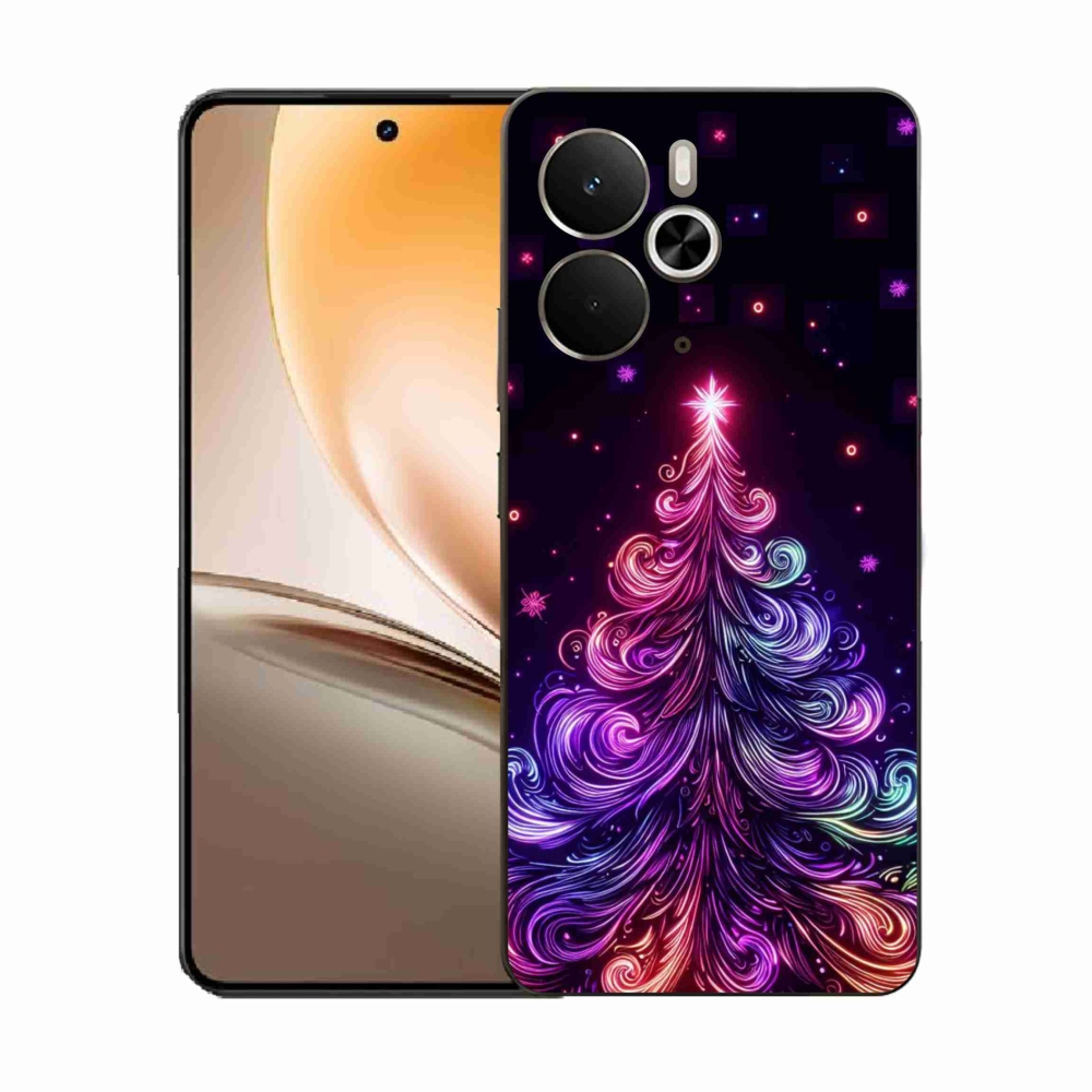 Gél borítás mmCase a Realme 14 5G/14T 5G készülékhez - neon karácsonyfa 1