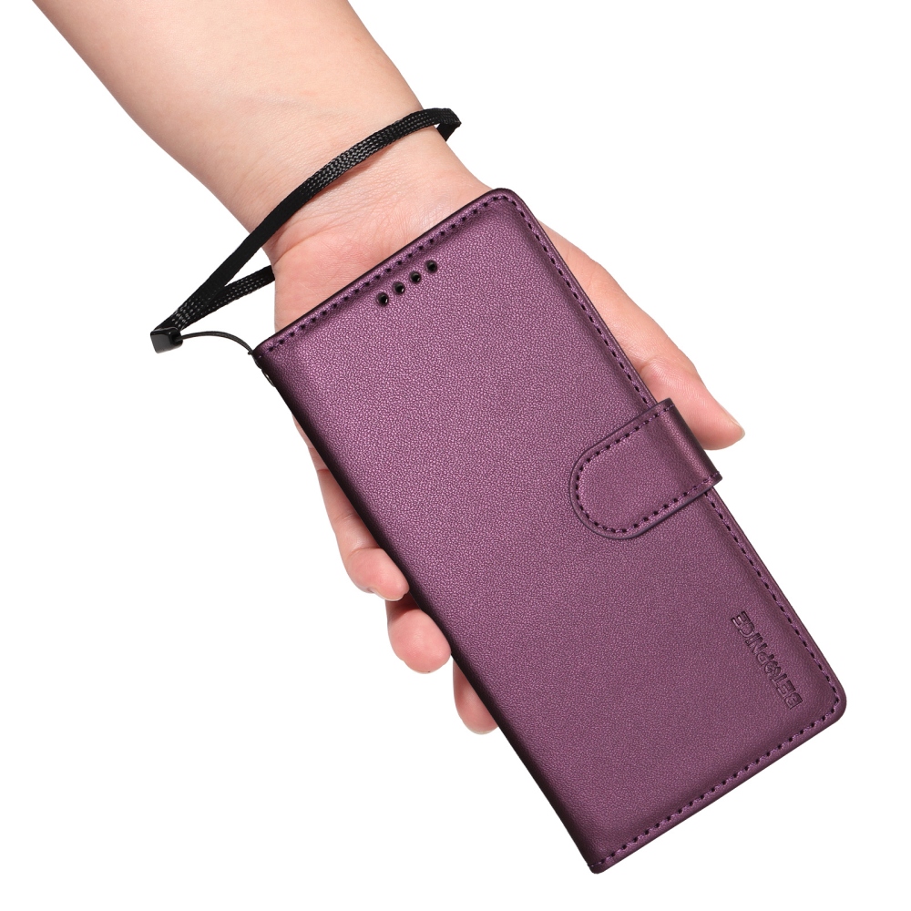 BTP könyvhátú tok iPhone 18 Pro Max/17 Pro Max-hoz – lila