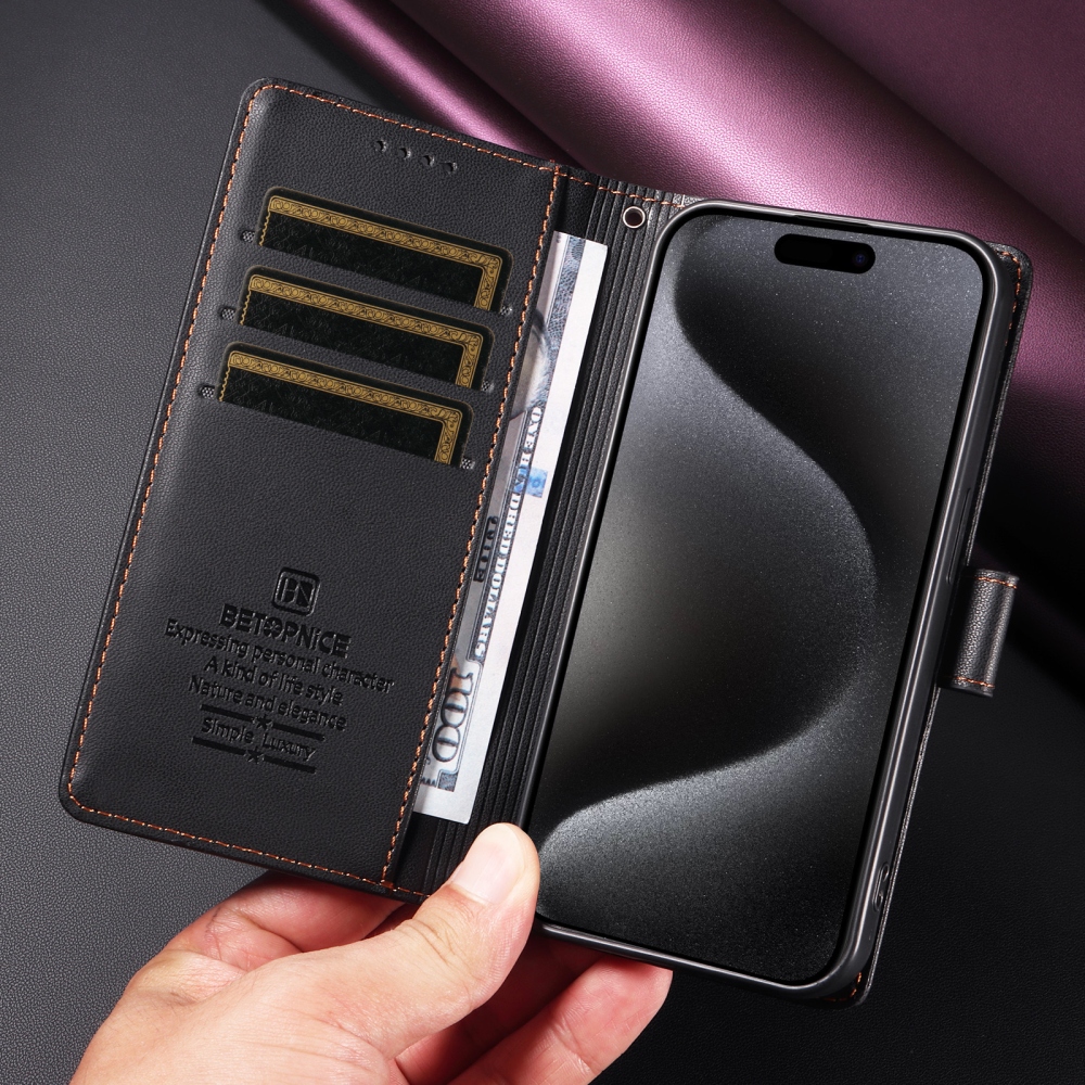 BTP könyvformájú tok a Vivo V70 Lite 5G-hez – fekete