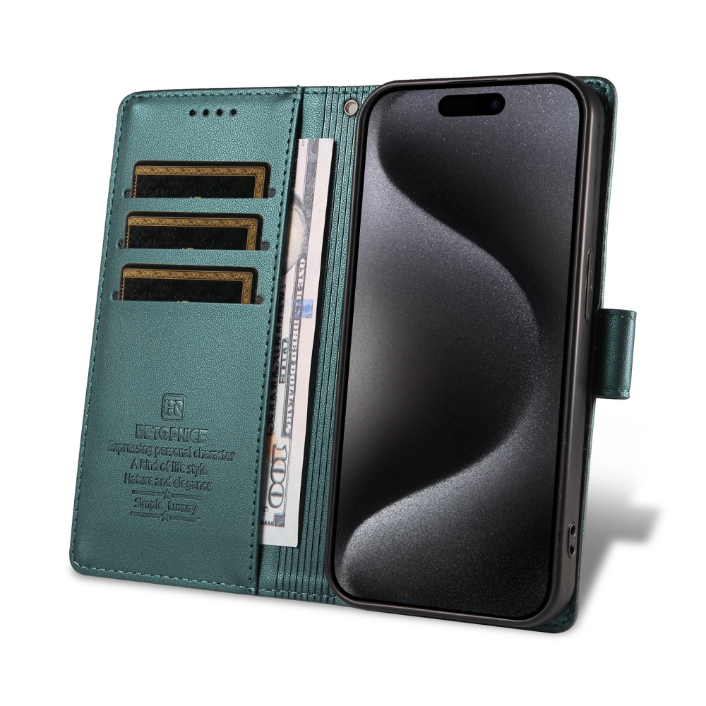 BTP könyvhátú tok a Vivo V70 Lite 5G-hez – zöld