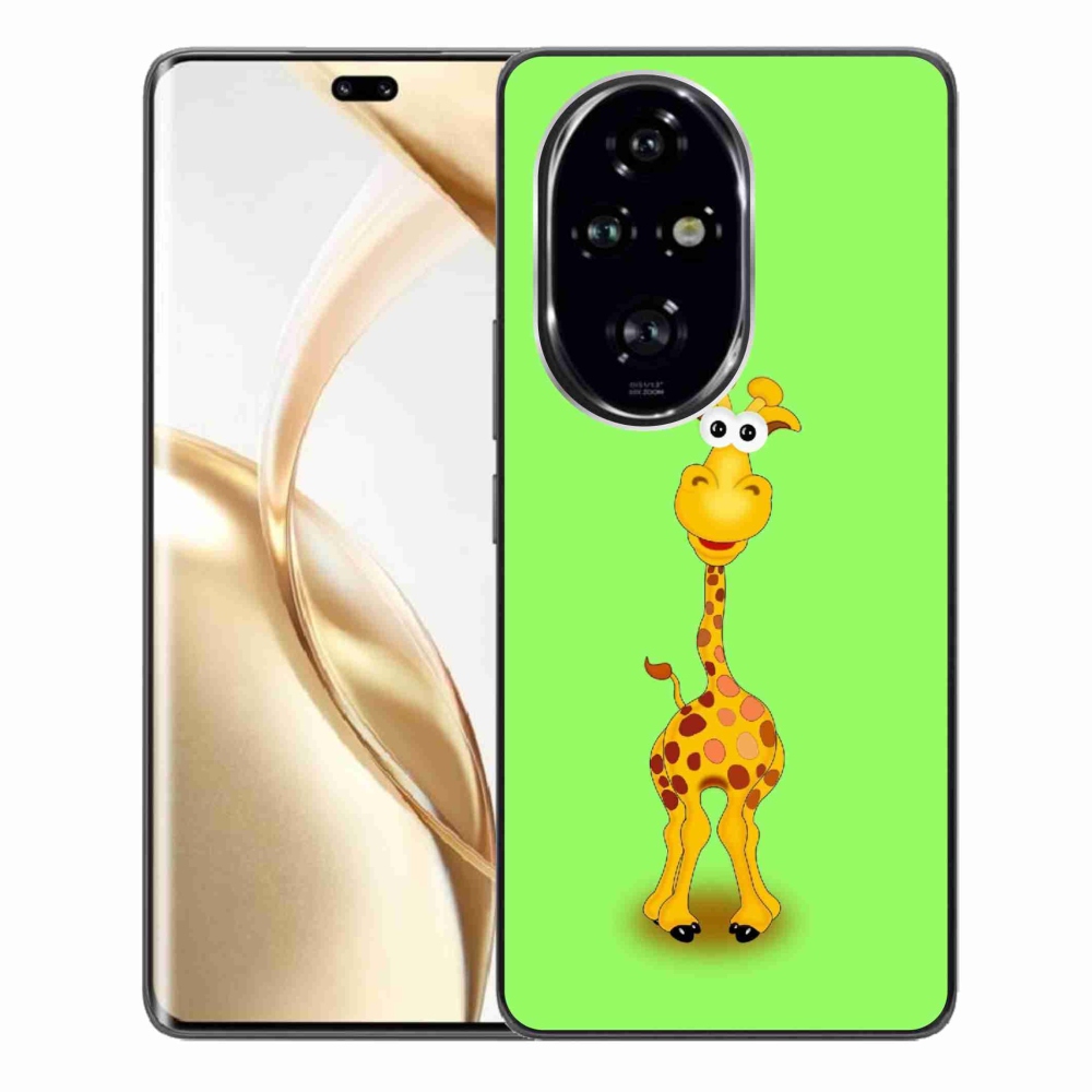 Zselés borítás mmCase a Honor 200 Pro 5G számára - rajzfilm zsiráf