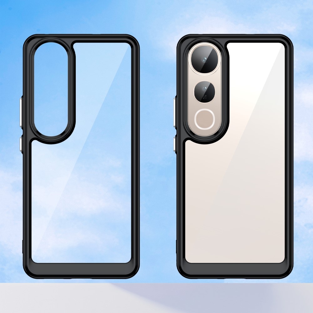 Gél tok fix hátlappal a Vivo V50 Lite 4G/5G készülékhez - fekete