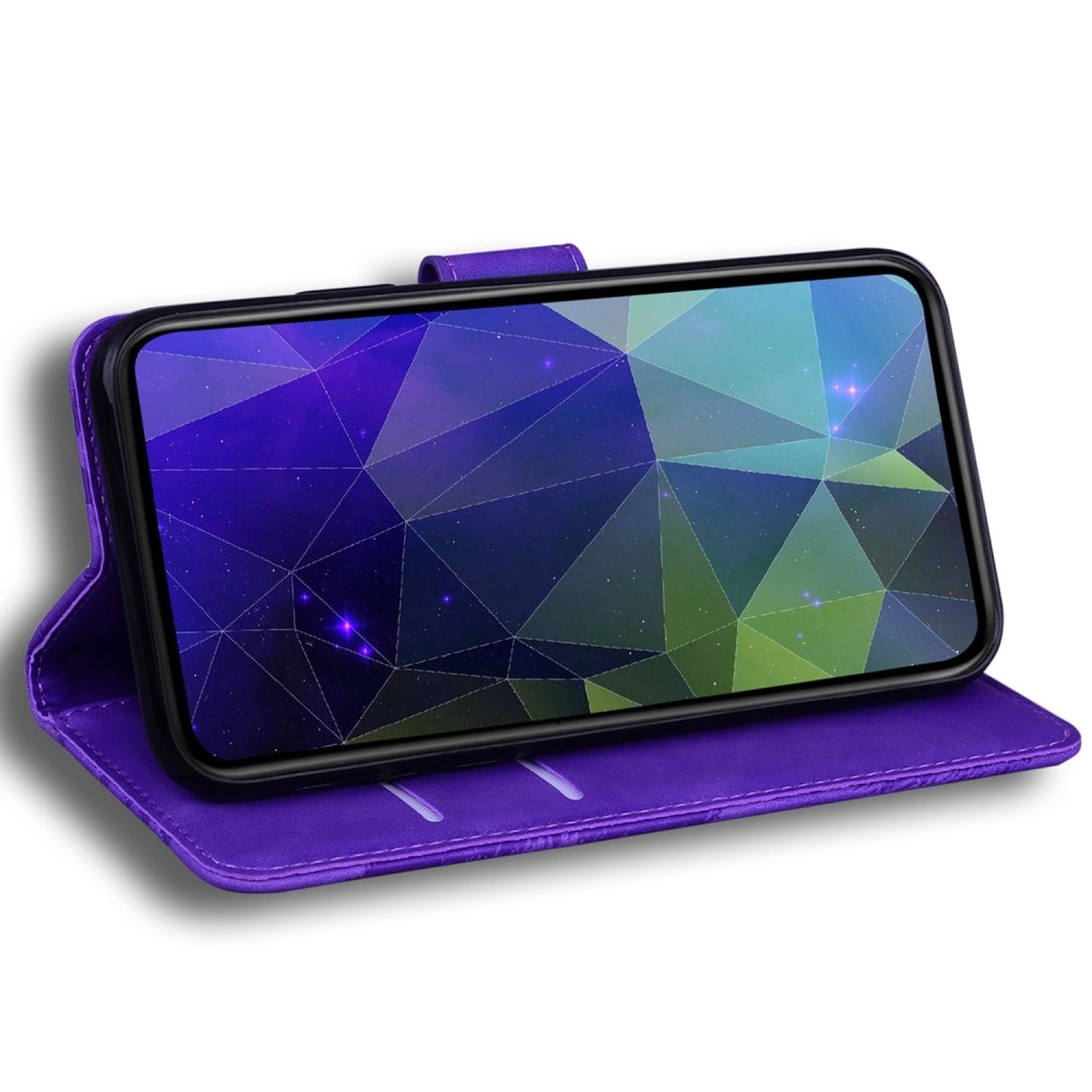 Tárcás könyvtáska Realme Narzo 50-hez - lila