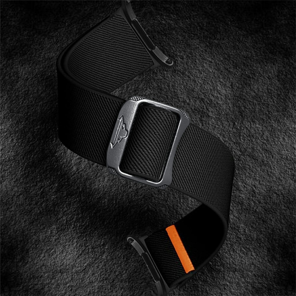 Bull nylon rugalmas szíj a Samsung Galaxy Watch Ultra (2025) 47 mm-es modellhez – fekete