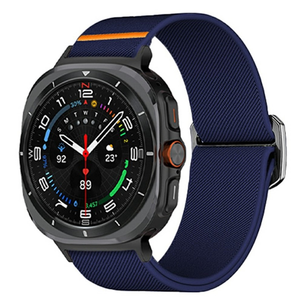 Bull nylon rugalmas szíj a Samsung Galaxy Watch Ultra (2025) 47 mm-es modellhez – kék