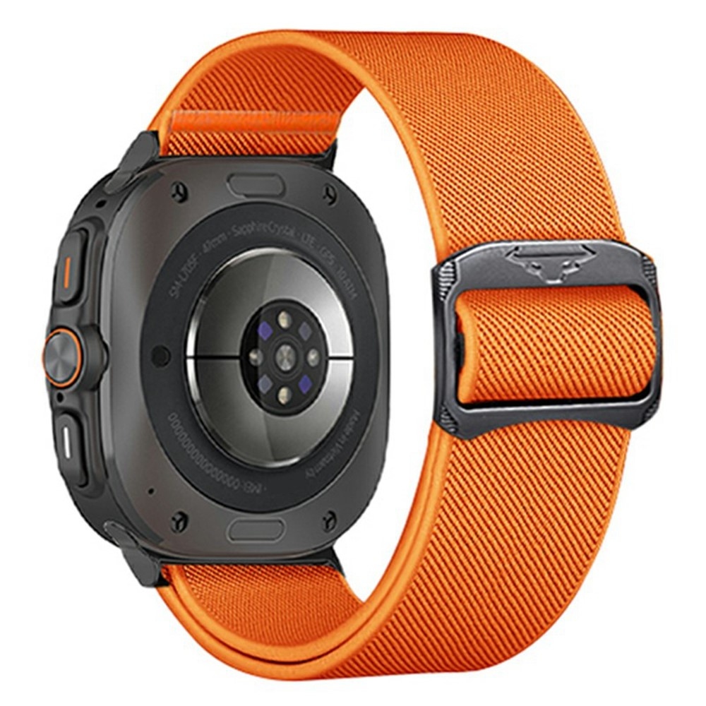 Bull nylon rugalmas szíj a Samsung Galaxy Watch Ultra (2025) 47 mm-es modellhez – narancssárga
