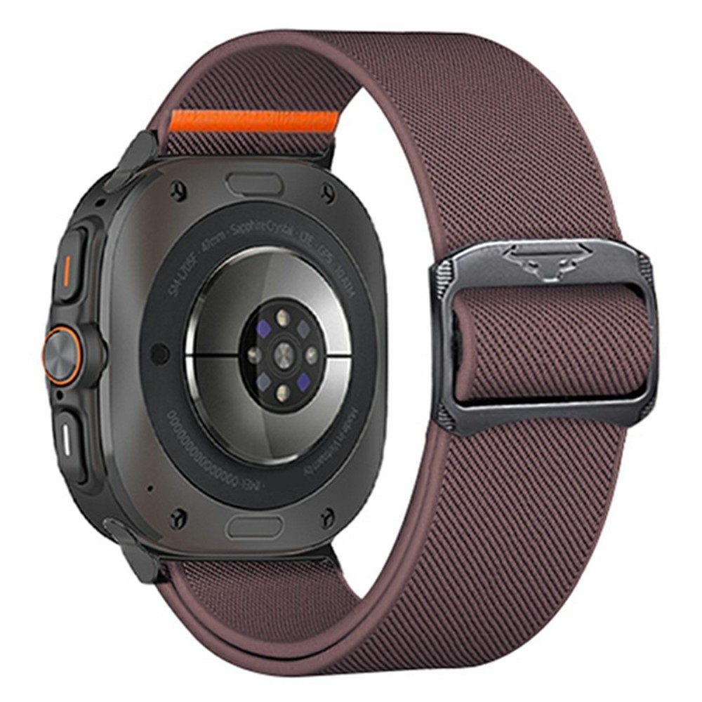 Bull nylon rugalmas szíj a Samsung Galaxy Watch Ultra (2025) 47 mm-es modellhez – bordó