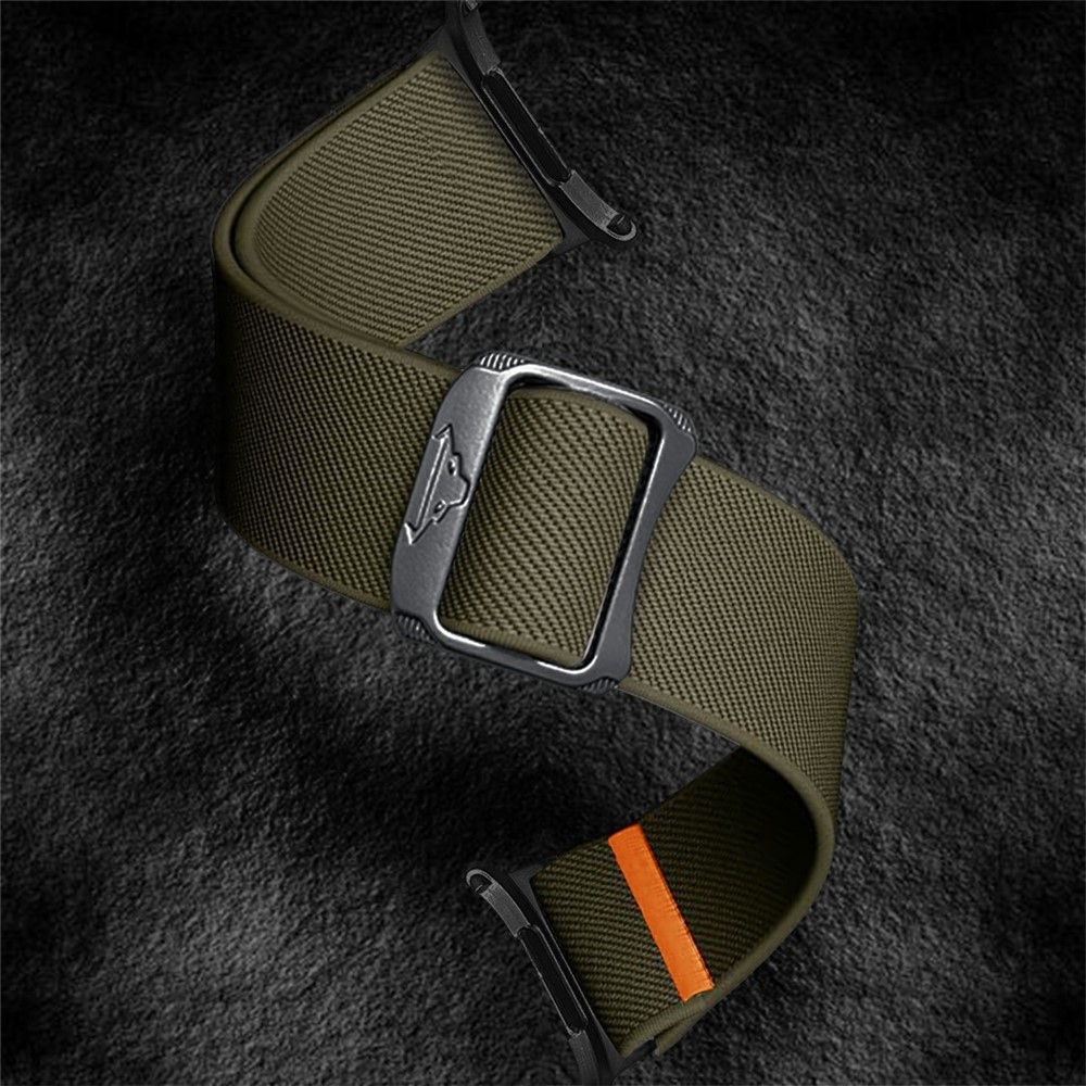 Bull nylon rugalmas szíj a Samsung Galaxy Watch Ultra (2025) 47 mm-es modellhez – zöld