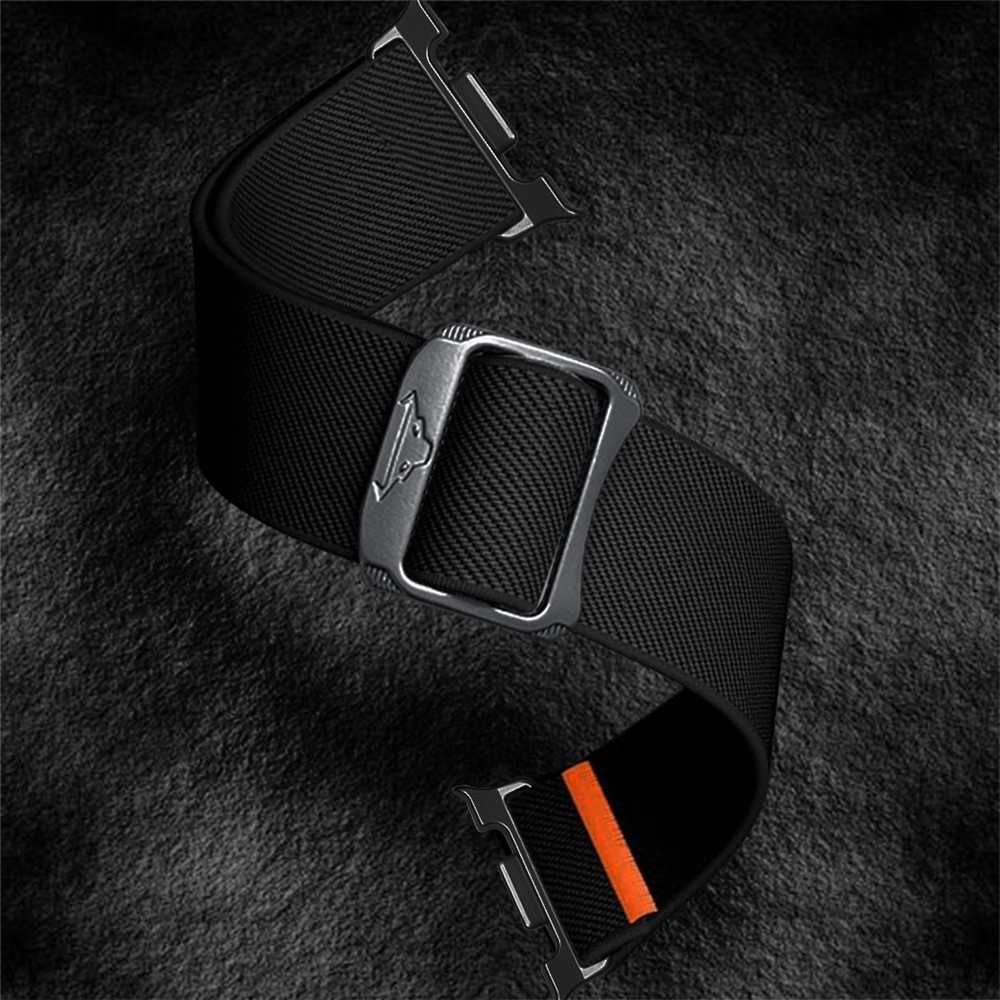 Bull nylon rugalmas szíj a Samsung Galaxy Watch8 Classic 46 mm-es/Watch8 44 mm-es/40 mm-es modellekhez – fekete