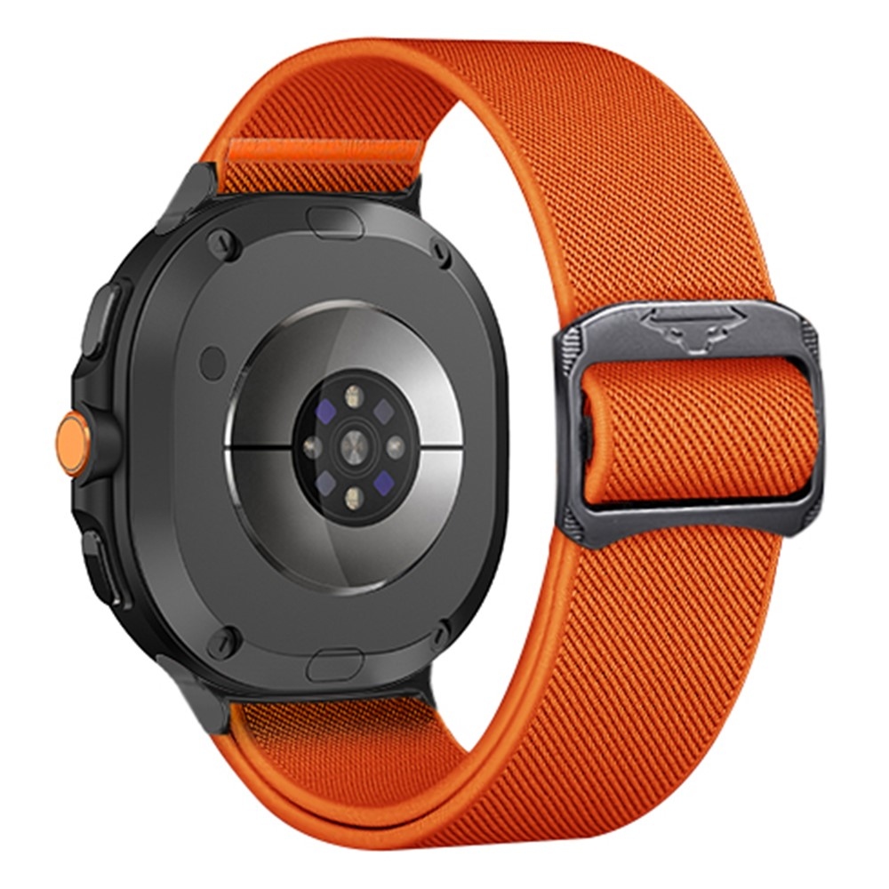 Bull nylon rugalmas szíj a Samsung Galaxy Watch8 Classic 46 mm-es/Watch8 44 mm-es/40 mm-es modellekhez – narancssárga