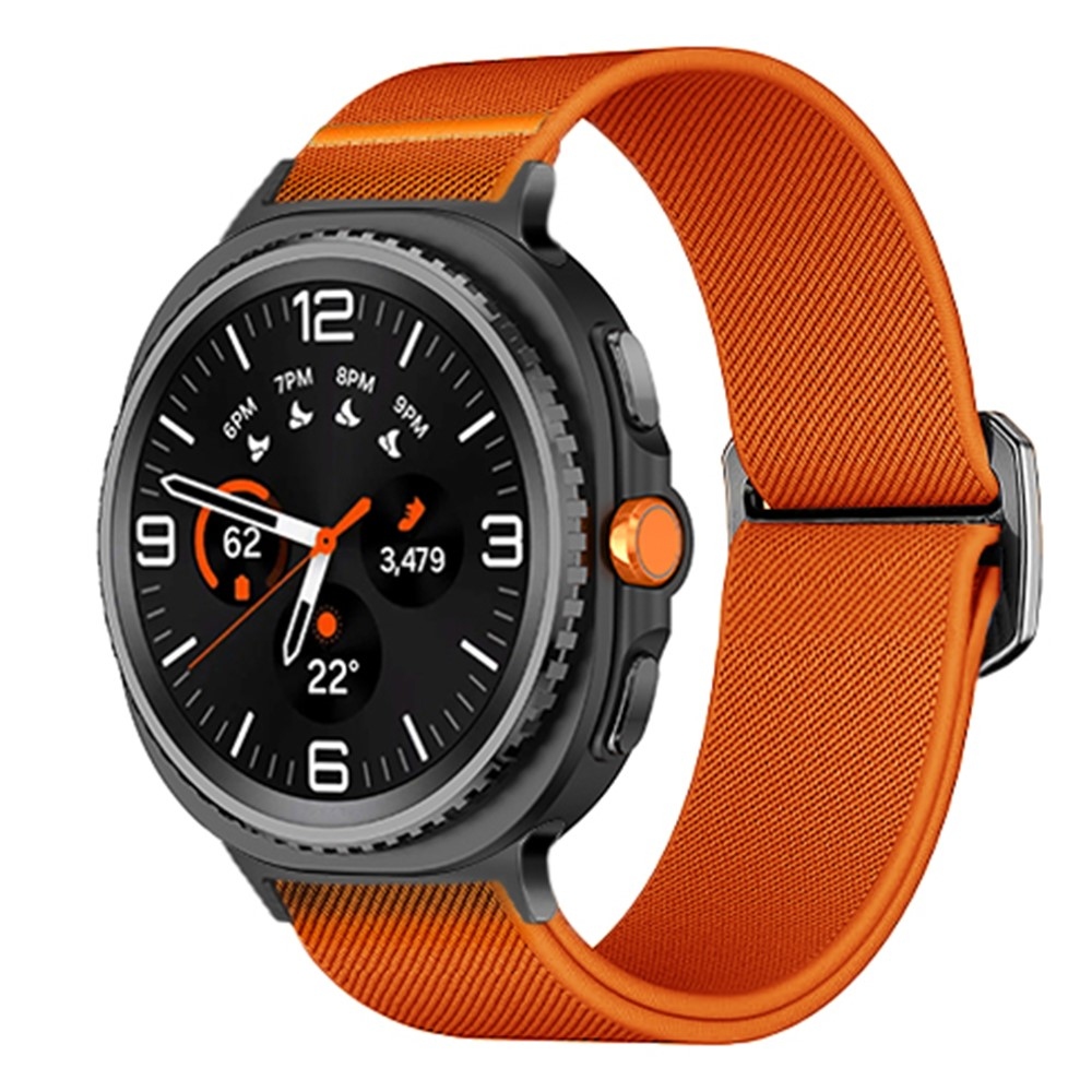 Bull nylon rugalmas szíj a Samsung Galaxy Watch8 Classic 46 mm-es/Watch8 44 mm-es/40 mm-es modellekhez – narancssárga