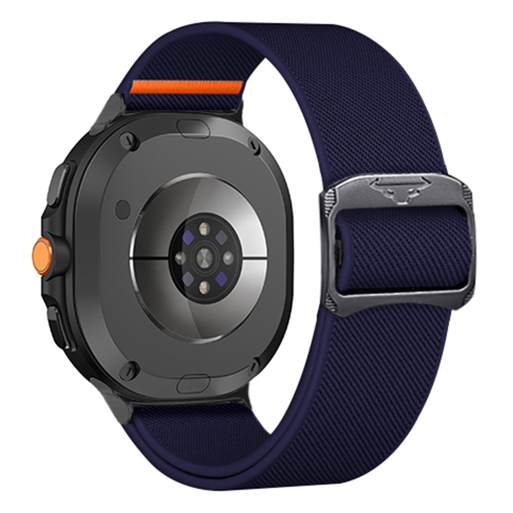 Bull nylon rugalmas szíj a Samsung Galaxy Watch8 Classic 46 mm-es/Watch8 44 mm-es/40 mm-es modellekhez – sötétkék