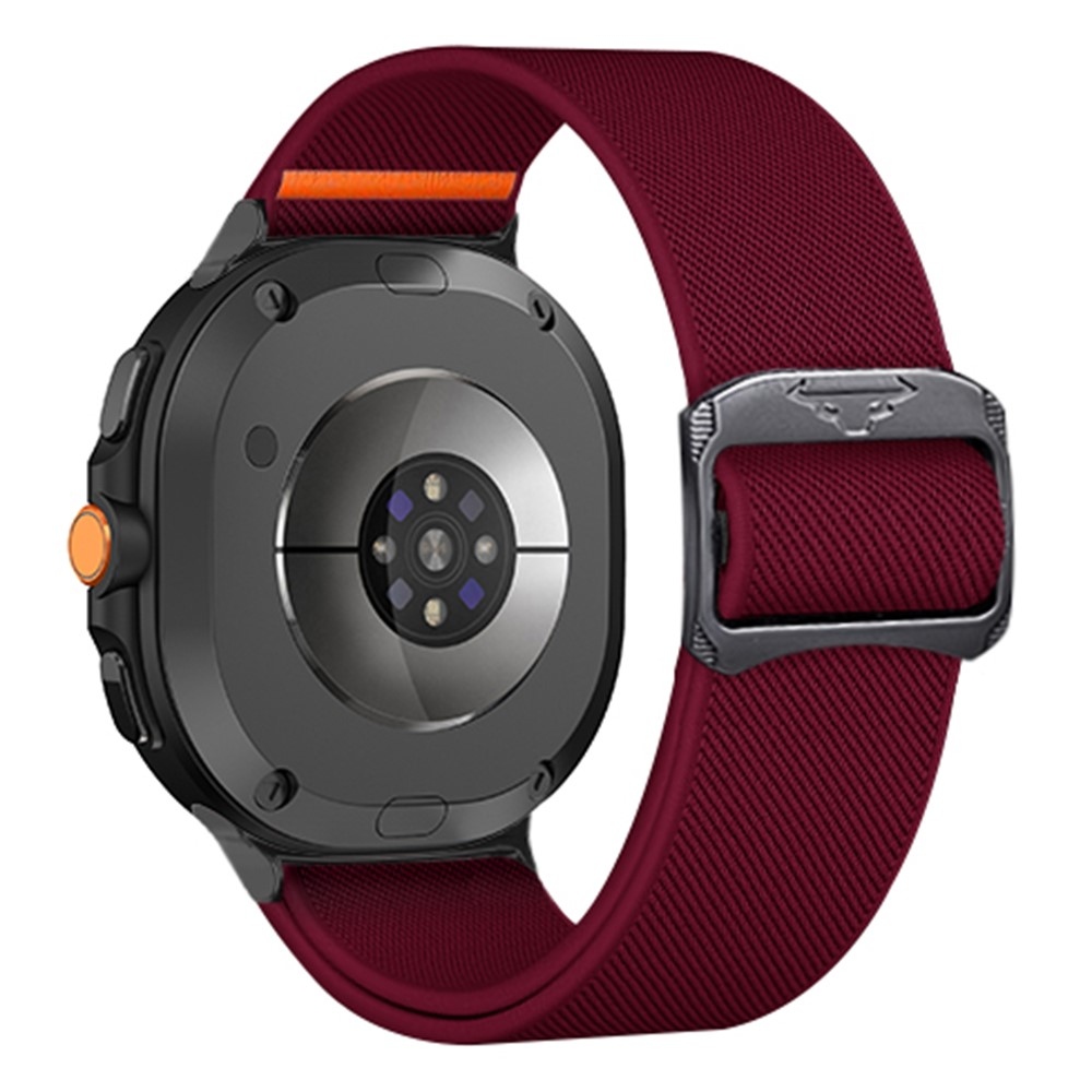 Bull nylon rugalmas szíj a Samsung Galaxy Watch8 Classic 46 mm-es/Watch8 44 mm-es/40 mm-es modellekhez – bordó