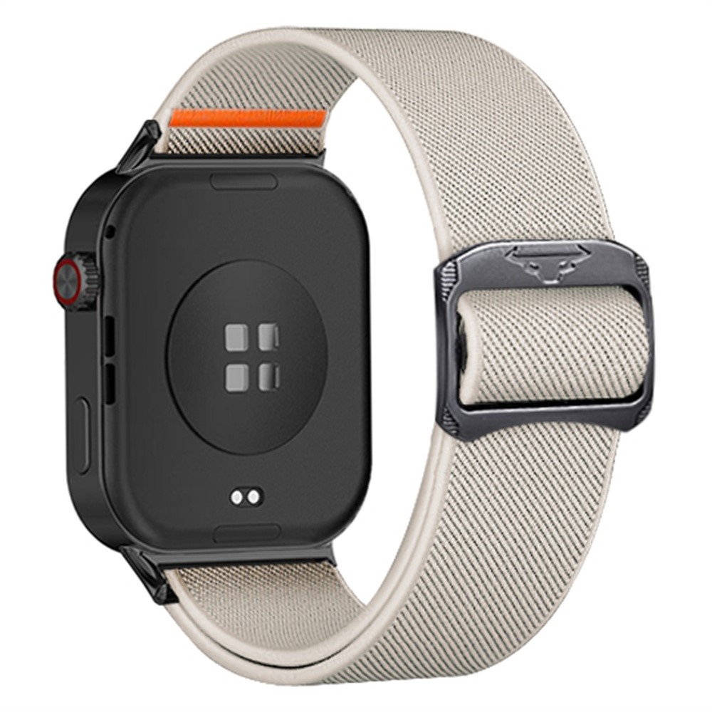 Bull nylon rugalmas karkötő a Xiaomi Smart Band 10 Pro/9 Pro/8 Pro/Redmi Watch 6/5/4 modellekhez – bézs