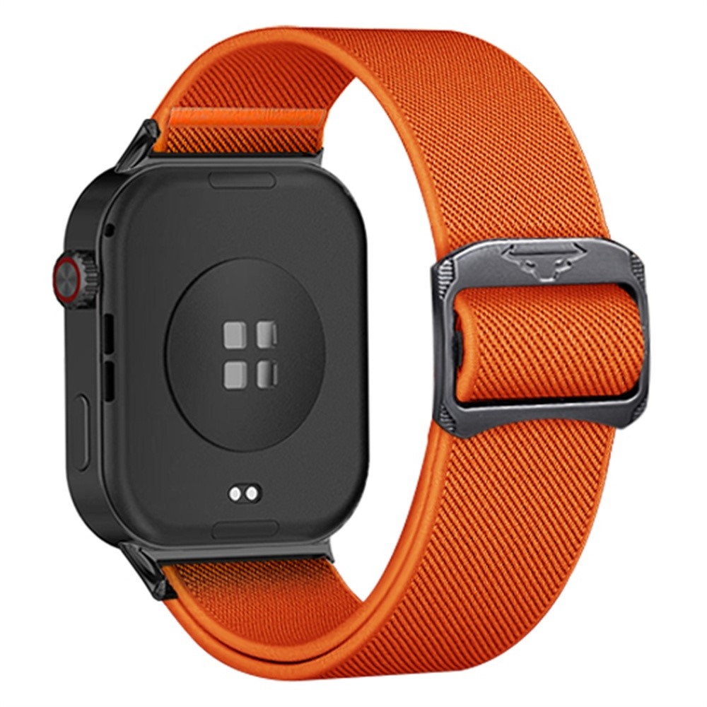 Bull nylon rugalmas karkötő a Xiaomi Smart Band 10 Pro/9 Pro/8 Pro/Redmi Watch 6/5/4 modellekhez – narancssárga