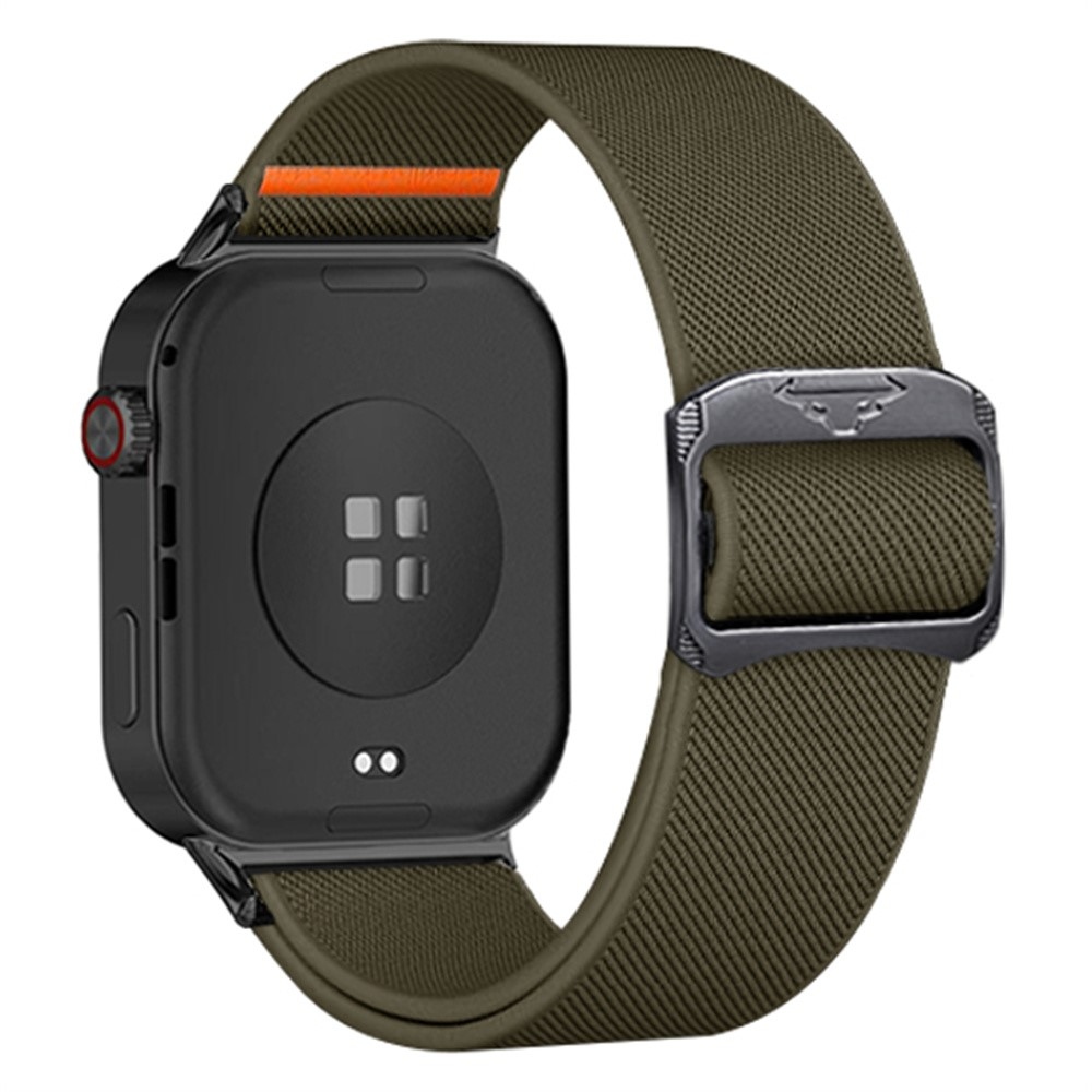 Bull nylon rugalmas karkötő a Xiaomi Smart Band 10 Pro/9 Pro/8 Pro/Redmi Watch 6/5/4 modellekhez – zöld