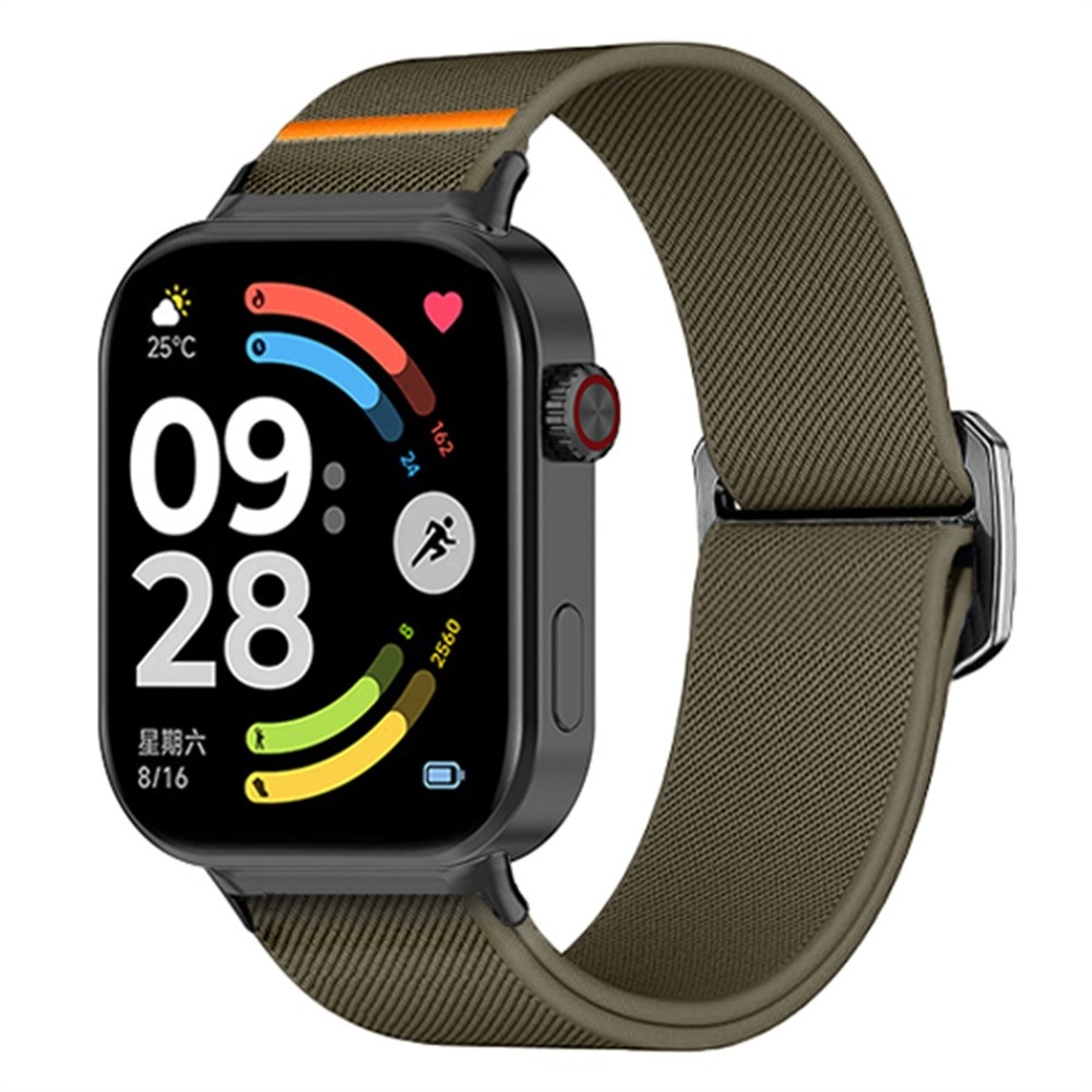Bull nylon rugalmas karkötő a Xiaomi Smart Band 10 Pro/9 Pro/8 Pro/Redmi Watch 6/5/4 modellekhez – zöld