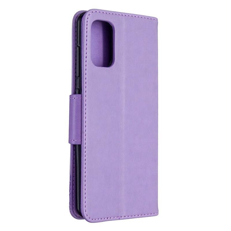 Pillangó könyv tok Samsung Galaxy A41 készülékhez - lila