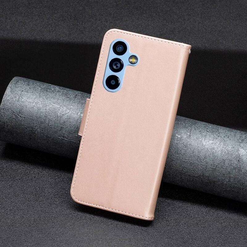Pillangó könyv tok Samsung Galaxy A54 5G-hez - rózsaarany