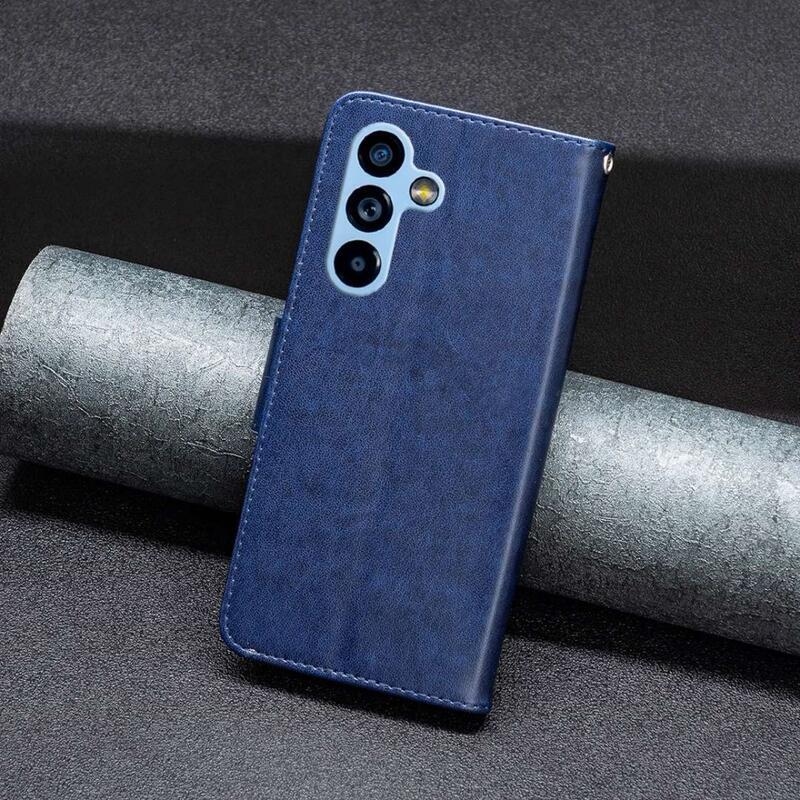 Pillangó könyv tok Samsung Galaxy A54 5G-hez - sötétkék