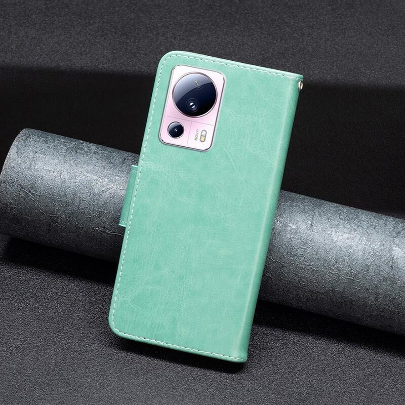 Pillangó könyv tok a Xiaomi 13 Lite-hoz - teal színű