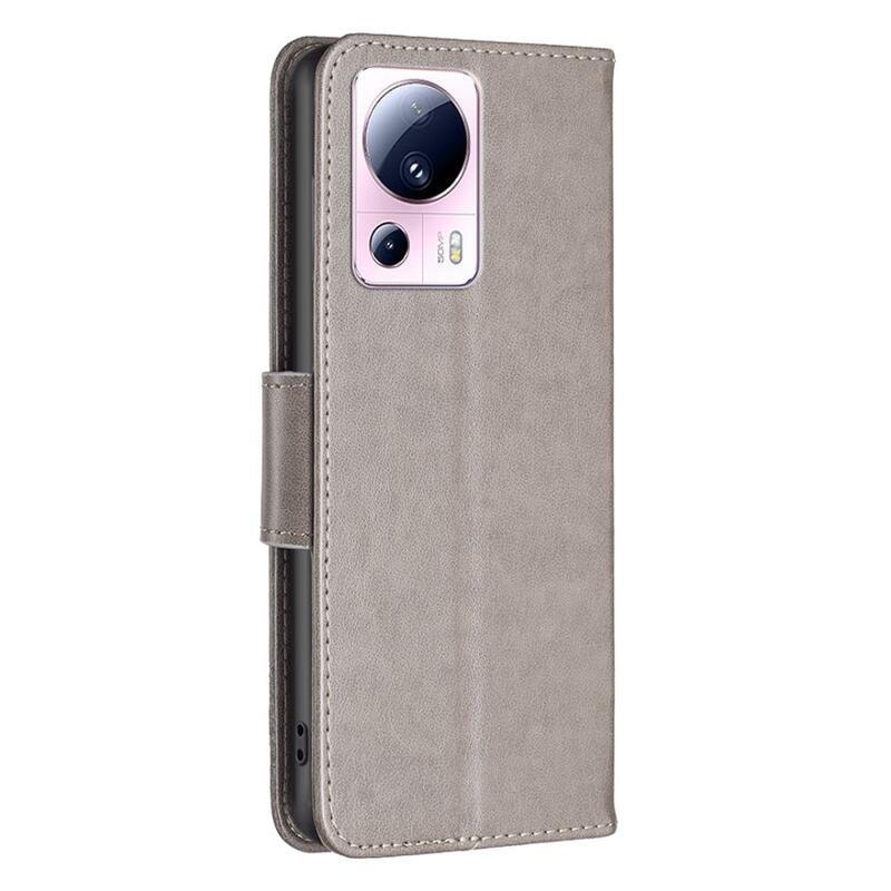 Pillangó könyv tok Xiaomi 13 Lite-hoz - szürke
