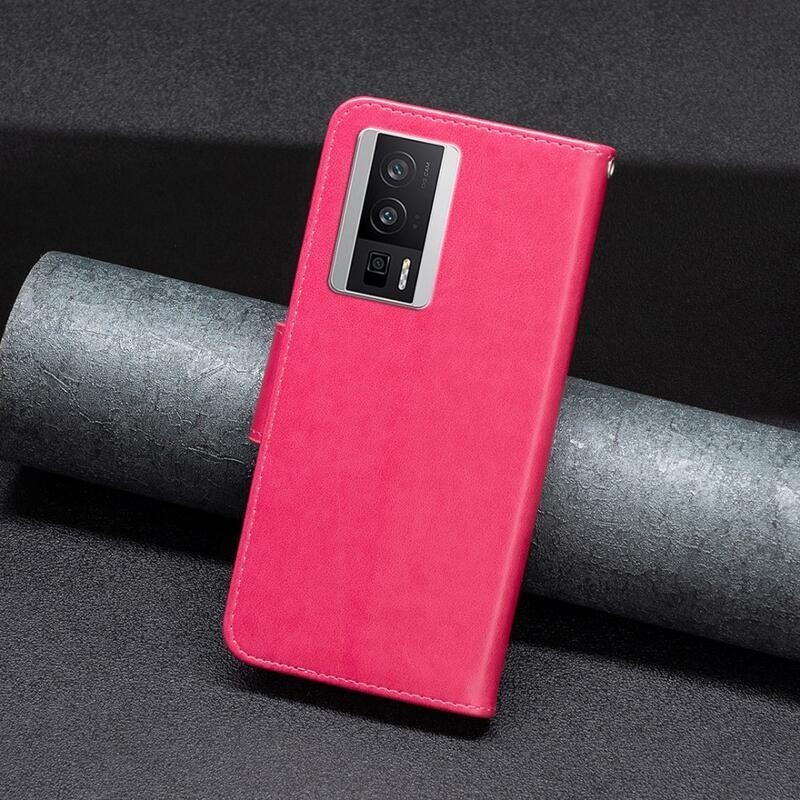 Pillangó könyv tok a Xiaomi Poco F5 Pro-hoz - rózsaszínű