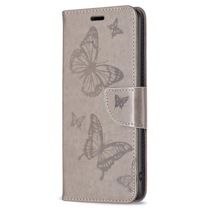 Pillangó könyv tok a Xiaomi Poco F5 Pro-hoz - szürke