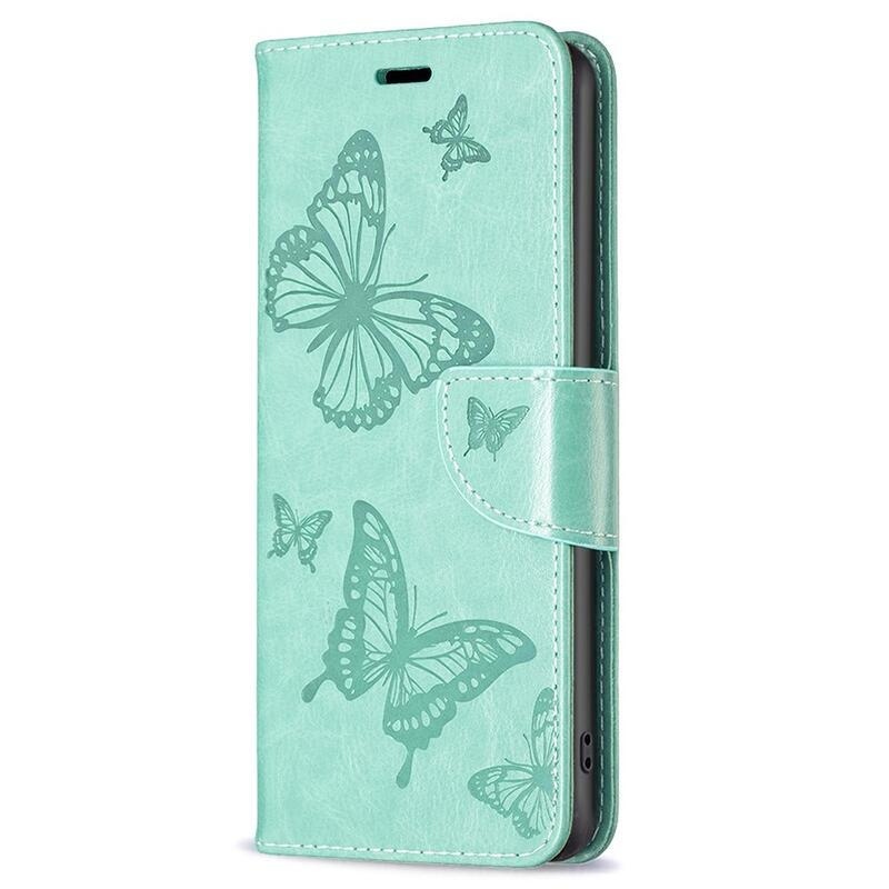 Pillangó könyv tok a Xiaomi Redmi Note 12 4G-hez - teáskék színű