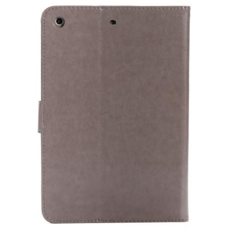 Pillangó PU bőr könyvtáska iPad mini, iPad mini 2, iPad mini 3 iPad minihez - szürke