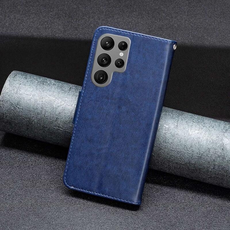 Pillangó pénztárca tok Samsung Galaxy S23 Ultra készülékhez - sötétkék