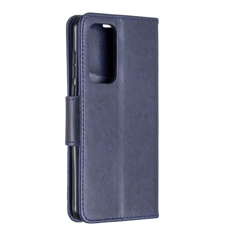 Pillangó PU bőr pénztárca tok a Huawei P40-hez - kék