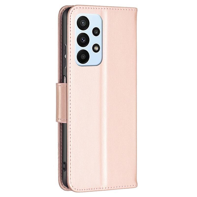 Pillangó PU bőr pénztárca tok Samsung Galaxy A23 4G/5G - rózsa arany