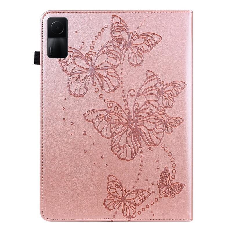 Pillangó záró tok a Xiaomi Redmi Pad 10.6 tablethez - rózsaarany színben