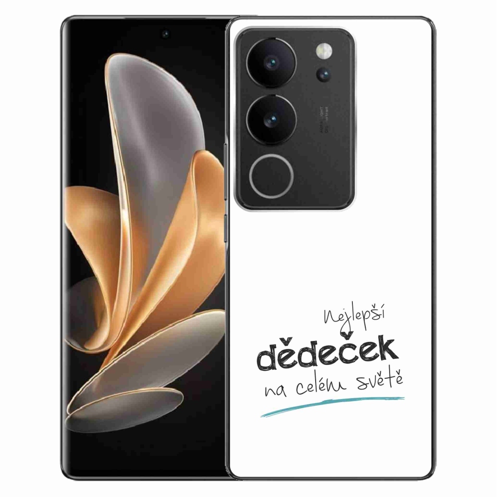 Gélburkolat mmCase a Vivo V29 5G-n - a legjobb nagypapa 3 fehér háttérrel