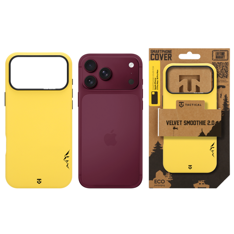 Tactical MagForce Velvet Smoothie 2.0 tok az Apple iPhone 18 Pro Max/17 Pro Max készülékhez, banánszínű