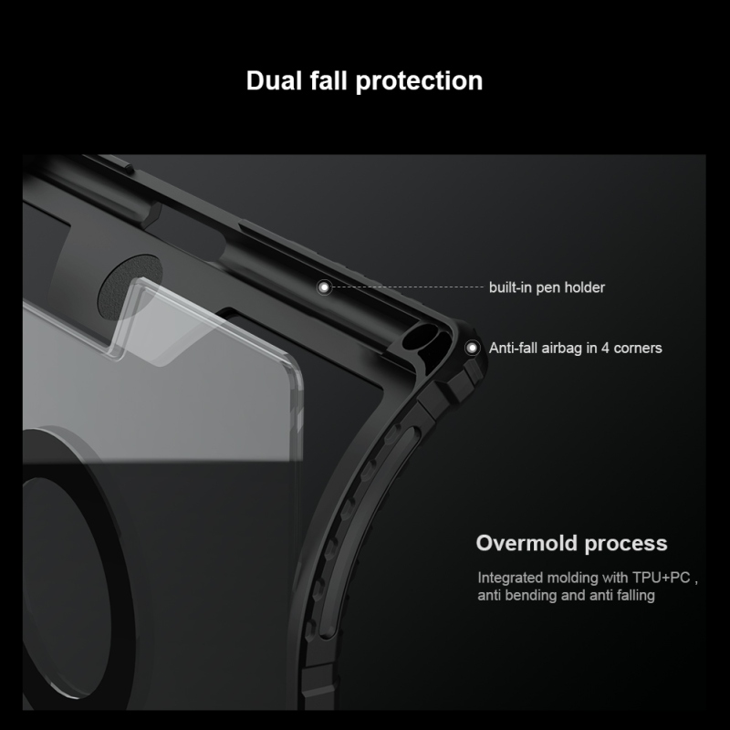 Nillkin Bumper Link billentyűzet tok (háttérvilágításos verzió) iPad Pro 11 2024 Fekete