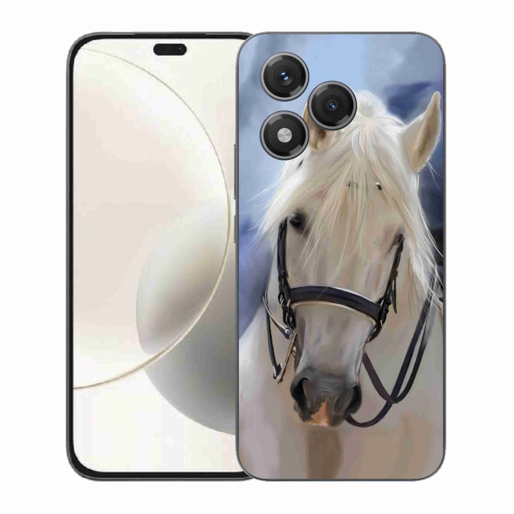 Zselés borítás mmCase a Honor 400 Lite-hoz - fehér ló