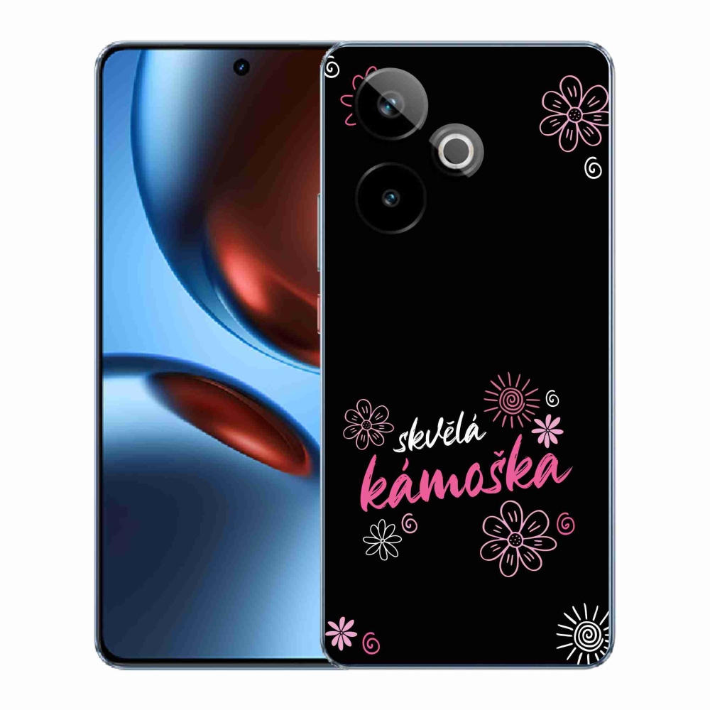 Rugalmas mmCase zselés tok képpel Realme GT 7 5G/GT 7T 5G - nagyszerű társ fekete háttérrel