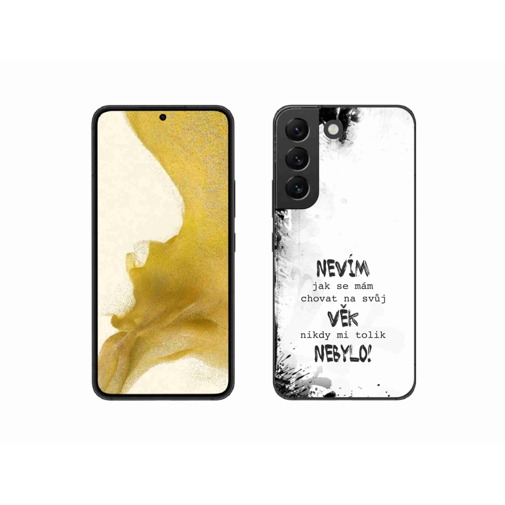 Gél borító mmCase Samsung Galaxy S22 5G - vicces szöveg 14 fehér háttér