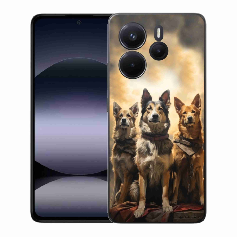 Gél borítás mmCase a Xiaomi Redmi Note 14-hez - három kutya