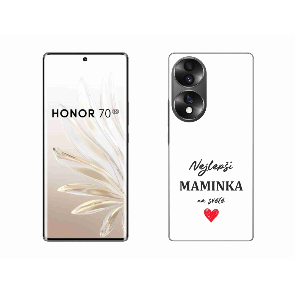 Zselés borító mmCase a Honor 70 készülékhez - legjobb anya 1 fehér háttér