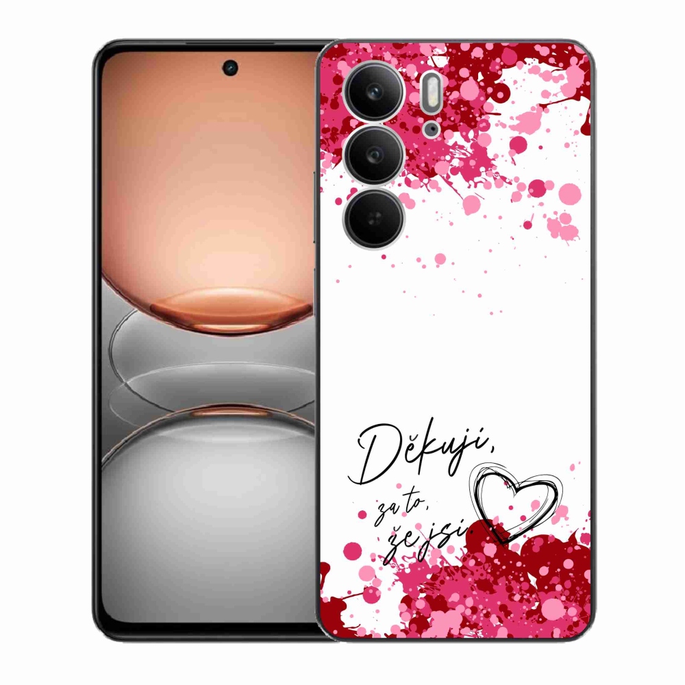 Gél borító mmCase a Realme C75 készülékhez - text in love 2 fehér háttérrel