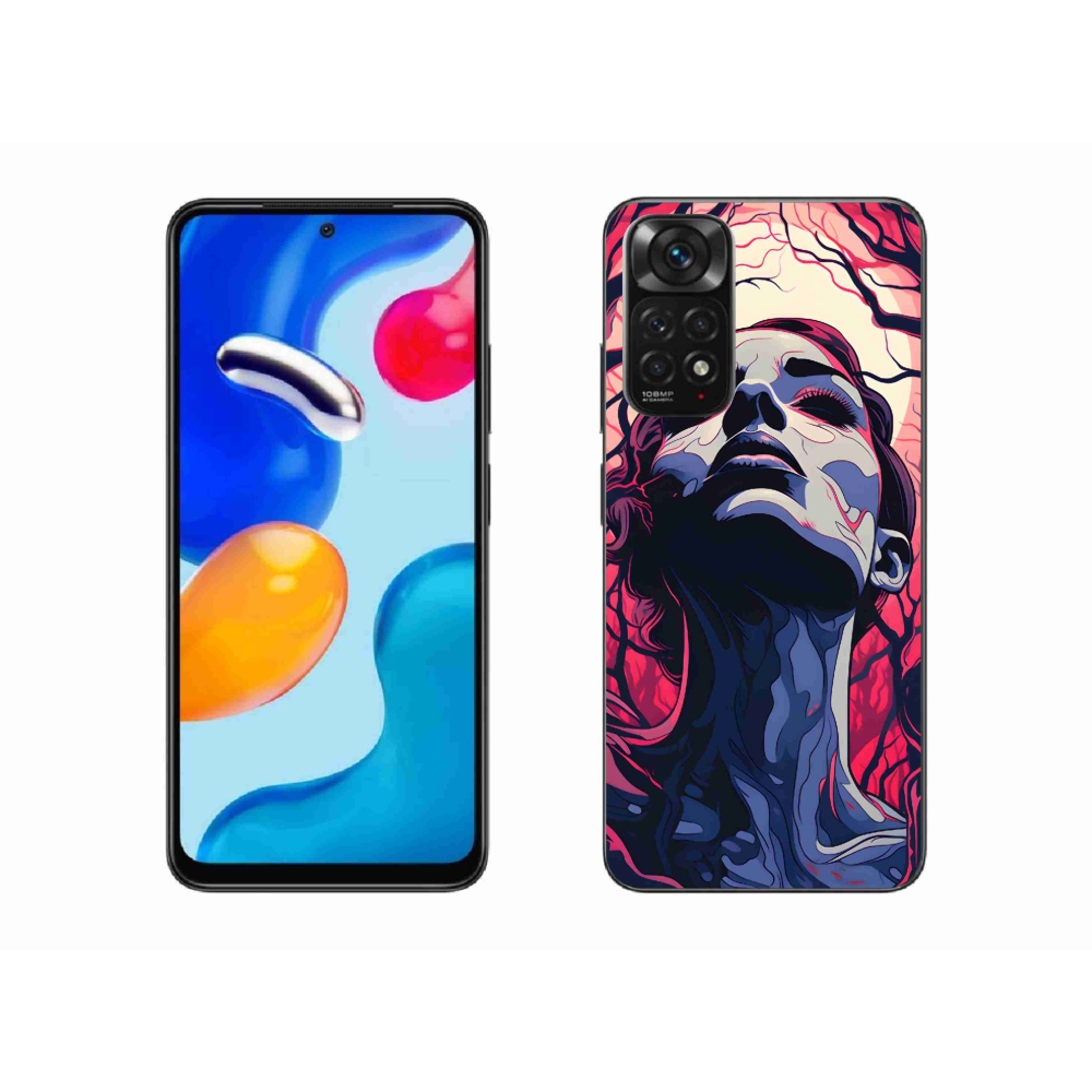 Gél borító mmCase a Xiaomi Redmi Note 11 4G - absztrakt arcán